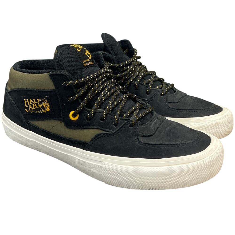 Vans Half Cab Pro Surplus Black Olive Signature Logo Patch Sneaker Men 8